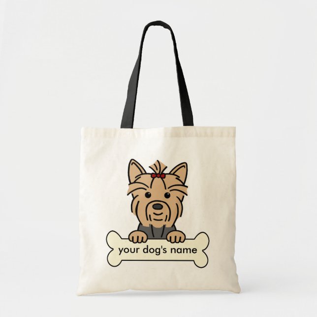 Tote Bag Yorkie personnalisé (Devant)