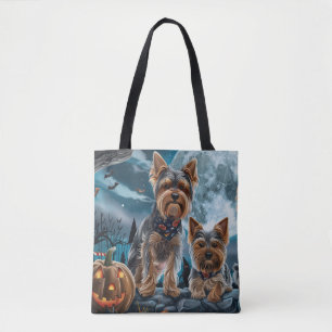 Tote Bag Yorkshire Terrier Halloween Éffrayant