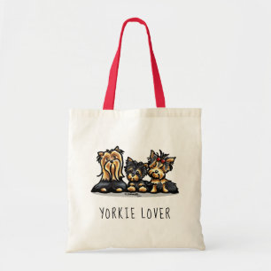 Tote Bag Yorkshire Terrier Trio Yorkie Lover