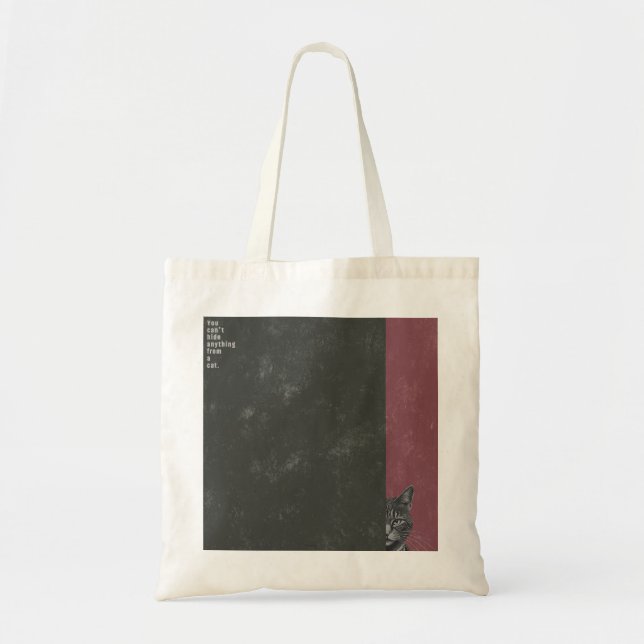 Tote Bag ”You can't hide anything from a cat”　tote bag  (Devant)