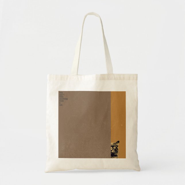 Tote Bag ”You can't hide anything from a cat”　tote bag  (Devant)