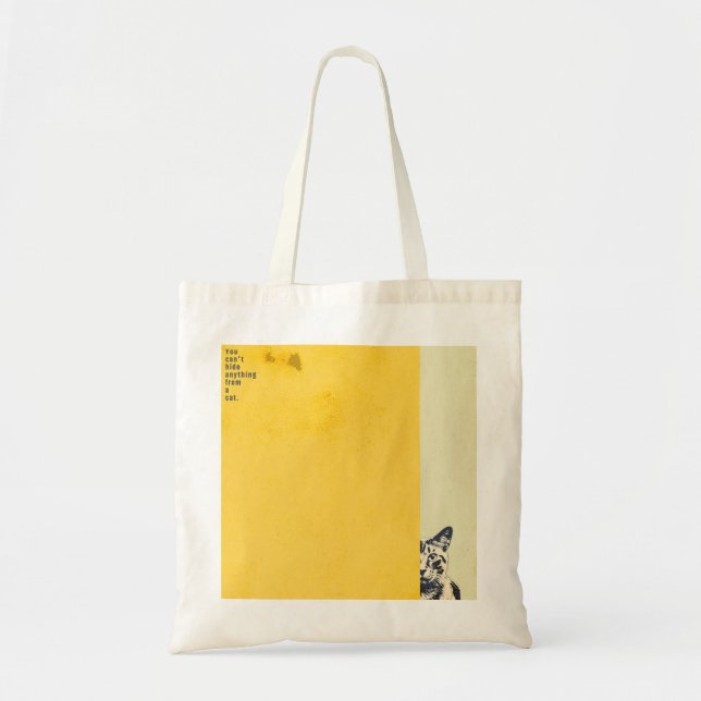 Tote Bag ”You can't hide anything from a cat”　tote bag (Devant)