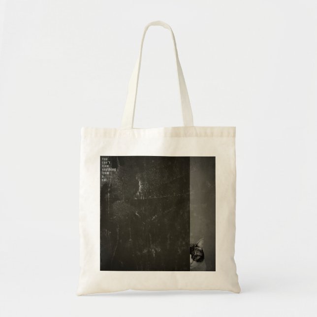 Tote Bag ”You can't hide anything from a cat”　tote bag (Devant)