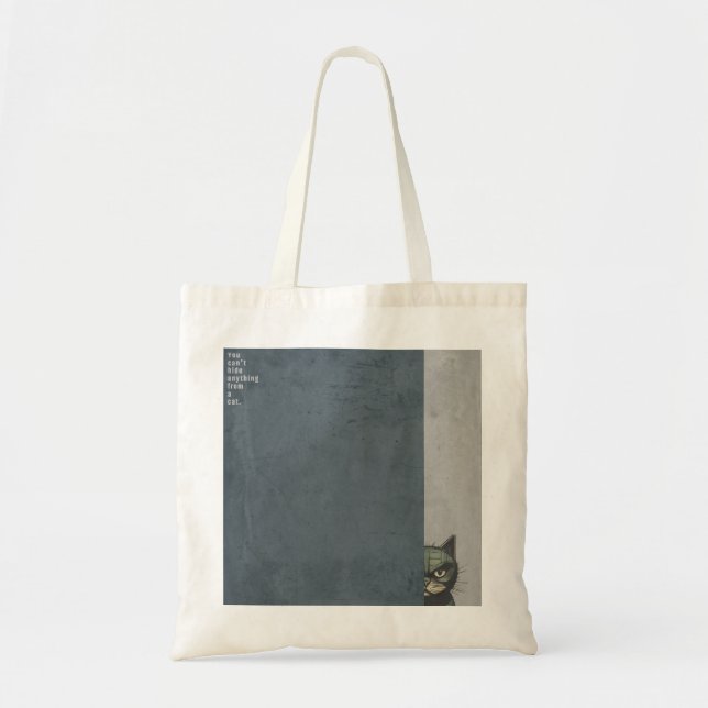 Tote Bag ”You can't hide anything from a cat”　tote bag (Devant)