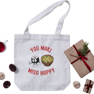 Tote Bag You Maki Miso Happy - Cute Sushi Pun
