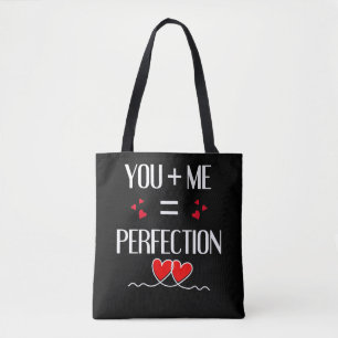 Tote Bag You + Me = Perfection - Mignonne Conception Couple