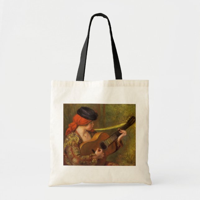 Tote Bag Young Spanish Woman with a Guitar by Pierre Renoir (Devant)