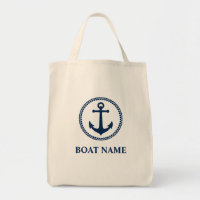 Your Boat Name Sea Anchor Eco Friendly Grocery