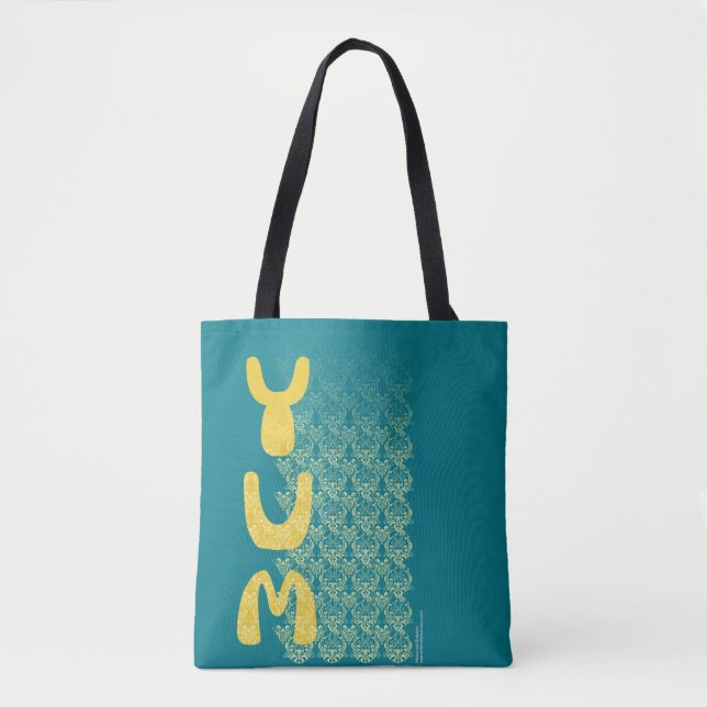 Tote Bag YUM art de motif de damassé de petit déjeuner (Devant)