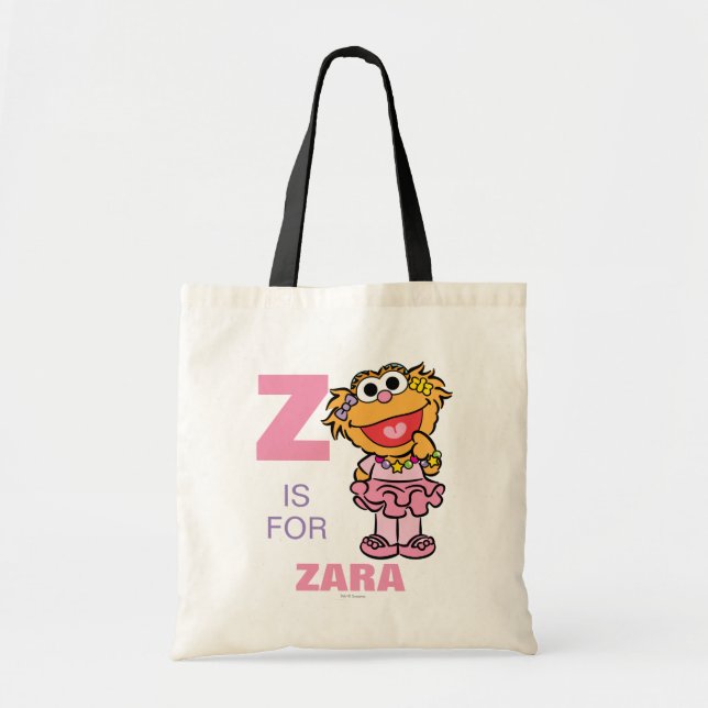 Tote Bag Z est pour Zoé | Ajoutez votre nom (Devant)