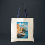 Tote Bag Zadar Croatie Travel Art Vintage<br><div class="desc">Zadar design de déplacement vectoriel rétro. Zadar,  ville située sur la côte dalmate de Croatie,  est connue pour les ruines romaines et vénitiennes de sa vieille ville péninsulaire.</div>