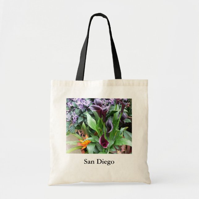 Tote Bag Zantedeschias noirs (Devant)
