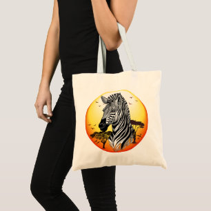 Tote Bag Zebra African Savanna Wild Animal