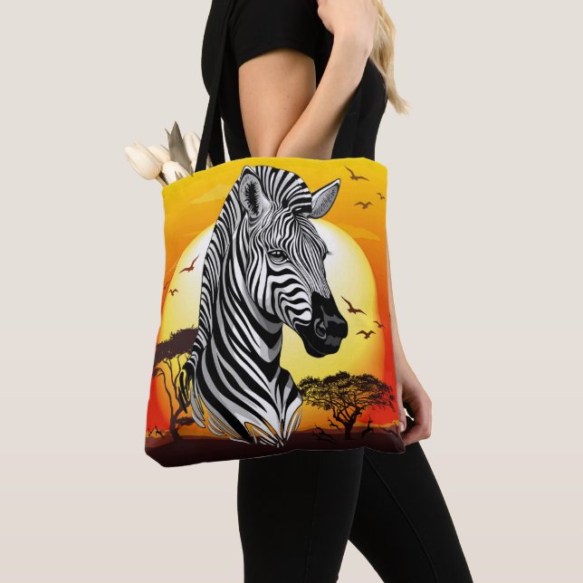 Tote Bag Zebra African Savanna Wild Animal (De près)
