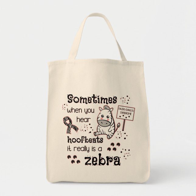 Tote Bag Zebra awareness (Devant)