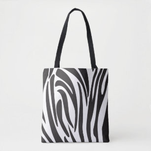 Tote Bag Zebra Black and White Stripes, Design tendance
