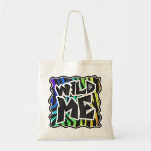 Tote Bag Zebra Black et Rainbow Wild Me