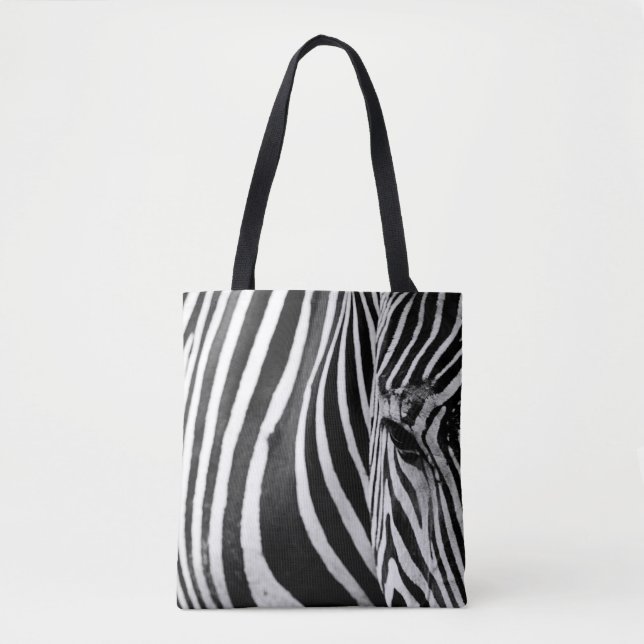 TOTE BAG ZEBRA CLOSE-UP VIEW (Devant)