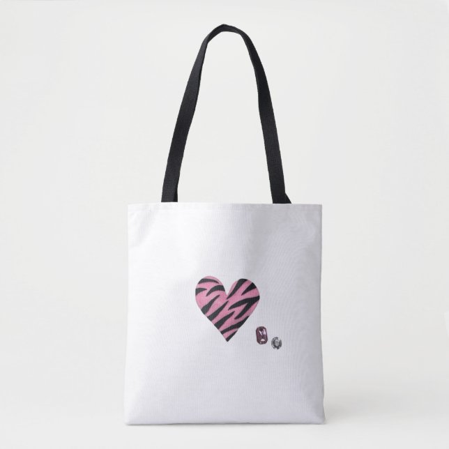 Tote Bag Zebra-heart (Devant)