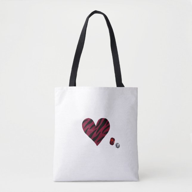 Tote Bag Zebra-heart (Devant)