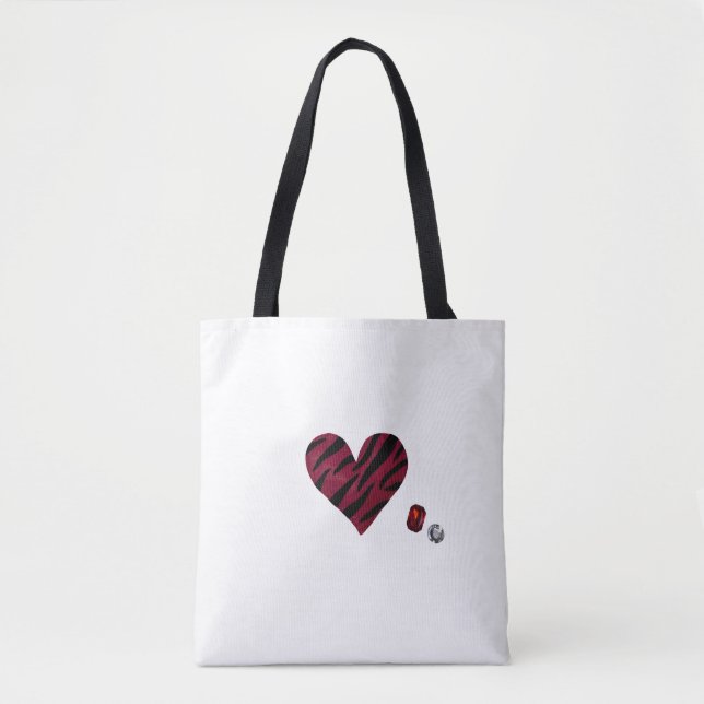 Tote Bag Zebra-heart (Devant)