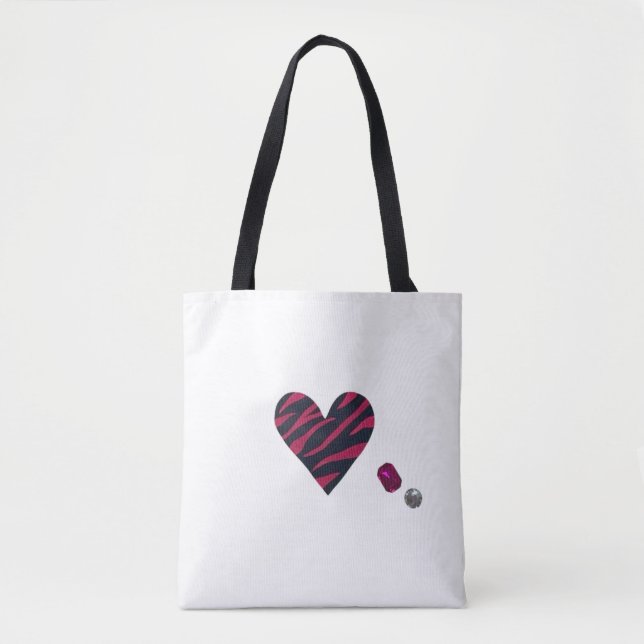 Tote Bag Zebra-heart (Devant)