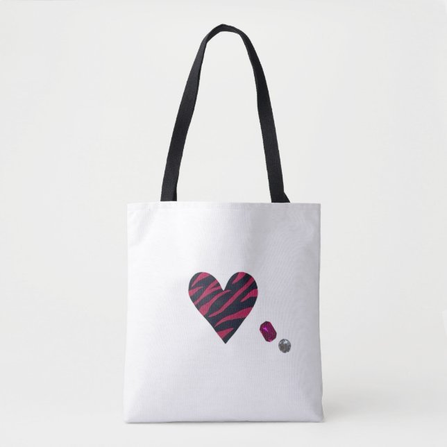 Tote Bag Zebra-heart (Devant)