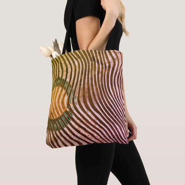 Tote Bag Zebra Print Motif African Art Boho (De près)