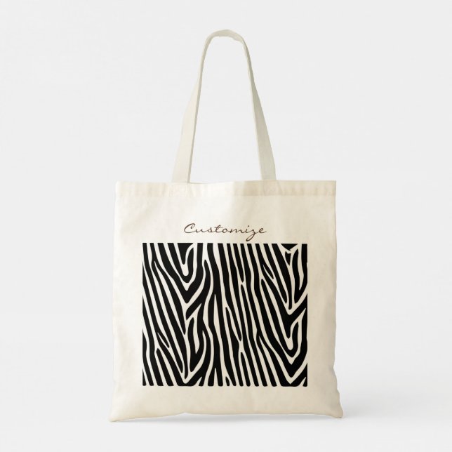 Tote Bag Zebra Stripes Motif Thunder_Cove (Dos)