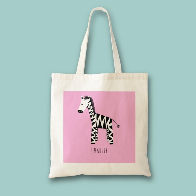 Tote Bag Zèbre (Personalized zebra tote bag)