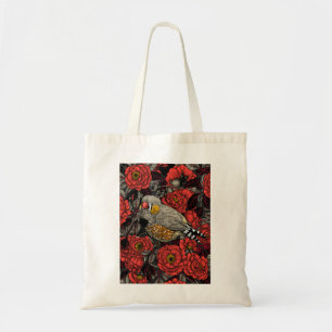 Tote Bag Zèbre et rosier rouge