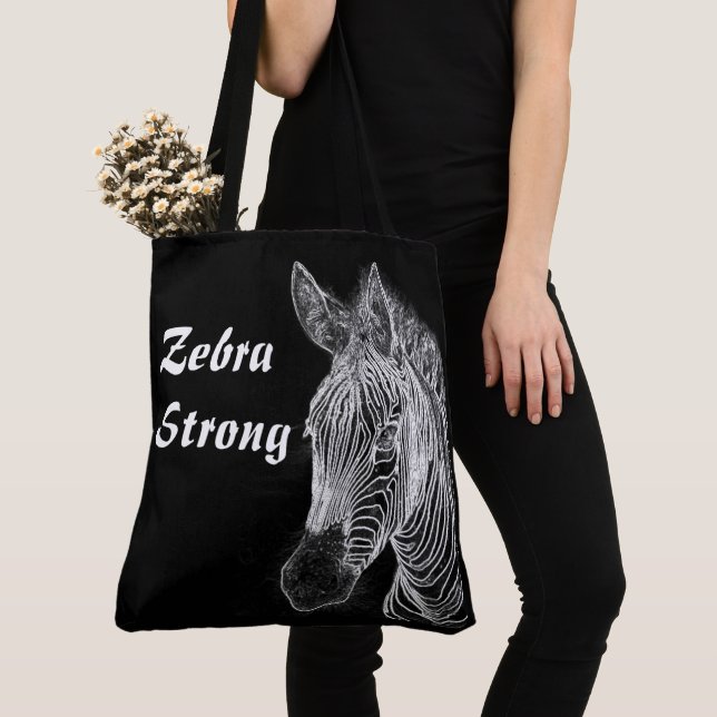 Tote Bag Zèbre Fourre-tout (De près)