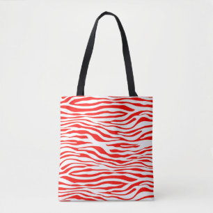 Tote Bag Zèbre Rouge et Blanc