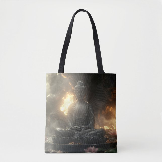 TOTE BAG ZEN - BOUDDHISME - MÉDITATION (Devant)