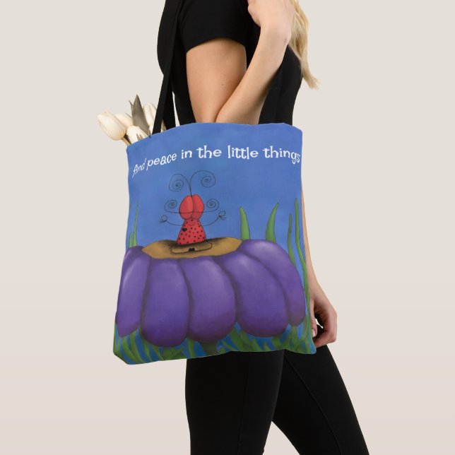 Tote Bag Zen Ladybug (De près)