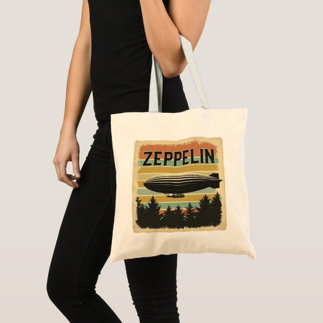 Tote Bag Zeppelin Rétro Dirigible Aéronef Zepelin Zepplin (Devant (produit))