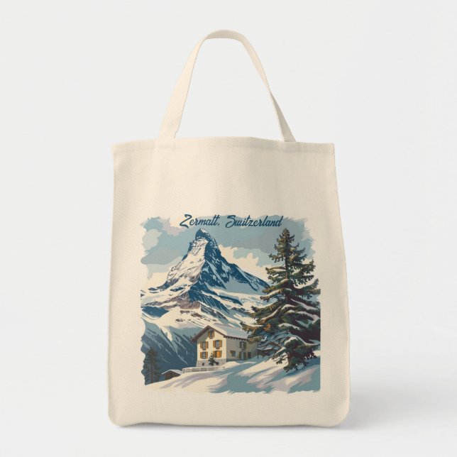 Tote Bag Zermatt, Suisse : Destinations Iconiques (Devant)