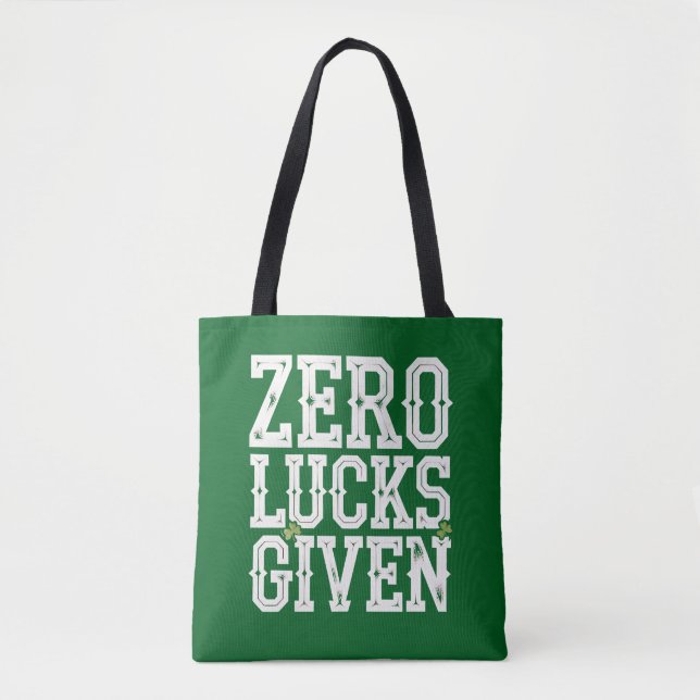 Tote Bag Zéro chance donnée drôle de la Saint-Patrick irlan (Devant)