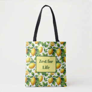 Tote Bag Zest for Life Lemons