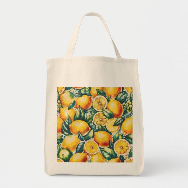 Tote Bag Zesty Lemon Citrus (Devant)