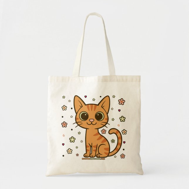 Tote Bag Zesty Zumbo Floral Tabby Cat (Devant)