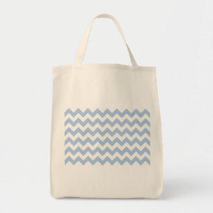 Tote Bag Zigzag bleu clair et blanc
