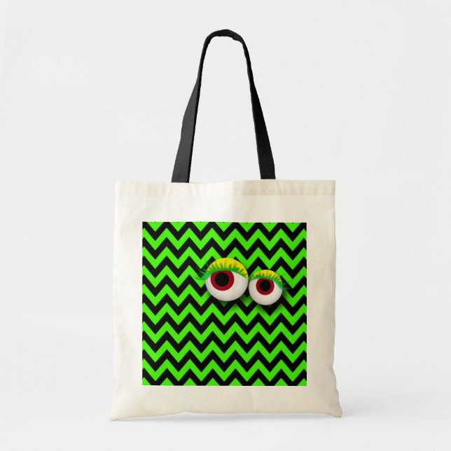 Tote Bag ZIGZAG eYe MONSTER : GReeN (Devant)