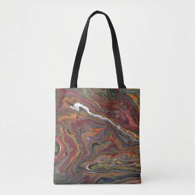 Tote Bag Zing 1 Acrylique Abstrait Geode Fourre-tout (Devant)