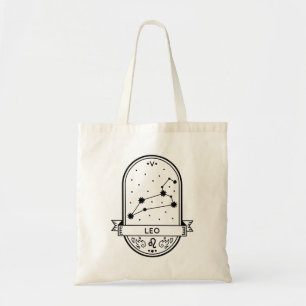 TOTE BAG ZODIAC BADGE CONSTELLATION LEO STROKE