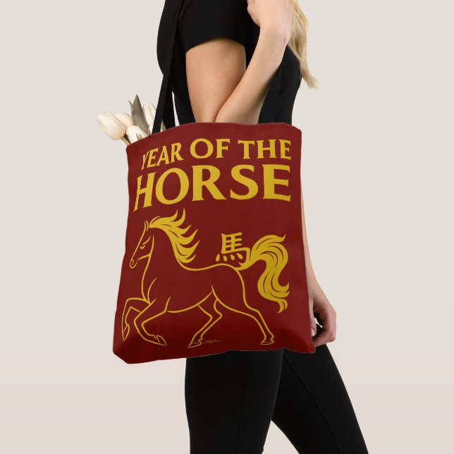 Tote Bag Zodiac Chinese New Year 2026 Horse (De près)