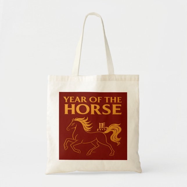 Tote Bag Zodiac Chinese New Year 2026 Horse (Devant)