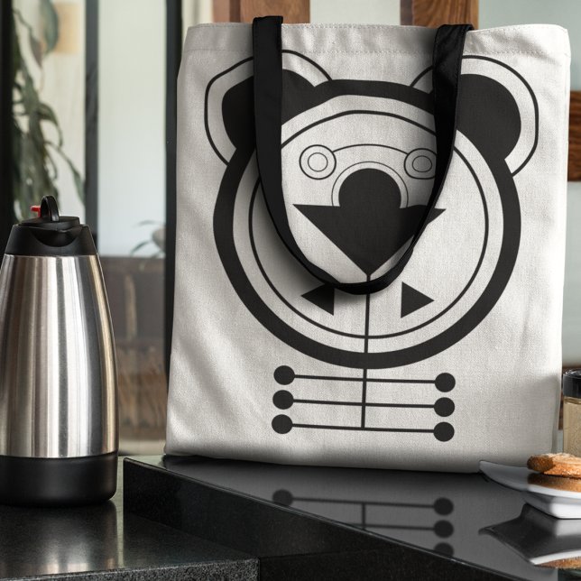 Tote Bag Zodiac de Dragon géométrique moderne (Tote your essentials with the fierce energy of the Dragon.)