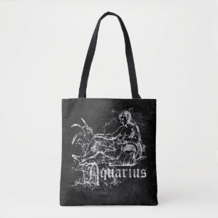 Tote Bag Zodiac Vintage Aquarius
