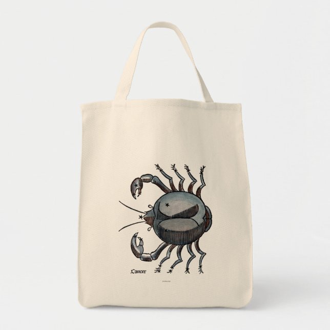 Tote Bag Zodiaque : Cancer en couleurs (Devant)